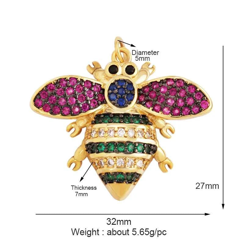 Colourful Fly Bee Ladybird Insect Charm Paved with Rainbow Cubic Zirconia,18K Gold Plated Jewelry Making Hand Craft Material M75 The jack market .AU The jack market .AU Jewellery & Chains $ 63 14:29#M750426-Gold;200007763:201336100