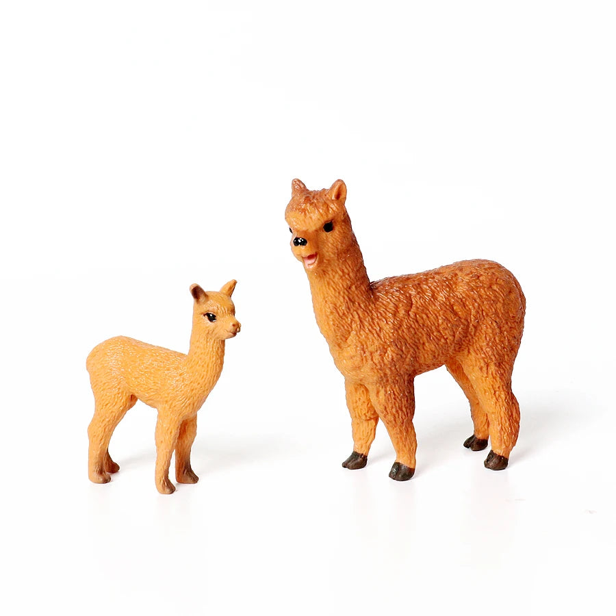 Realistic Farm World Alpaca Animal Model Figures Llama Toy Figurine Zoo Education Collection Home Decor Playset Kids Gifts
