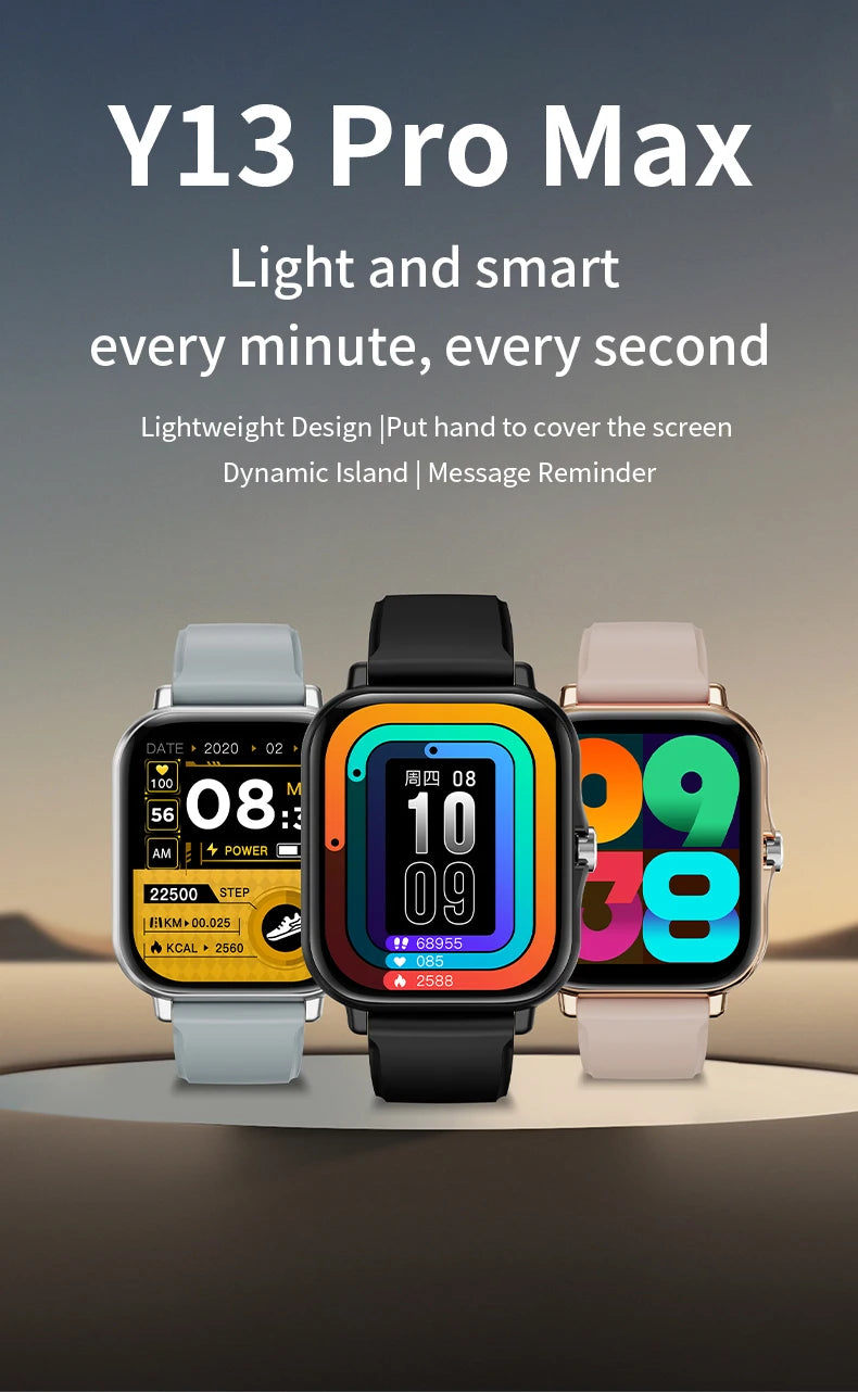LAXASFIT 2025 New Fashion Smart Watch 1.85-inch HD Screen Bluetooth Calling Smartwatch for Men and Women Holiday Gift