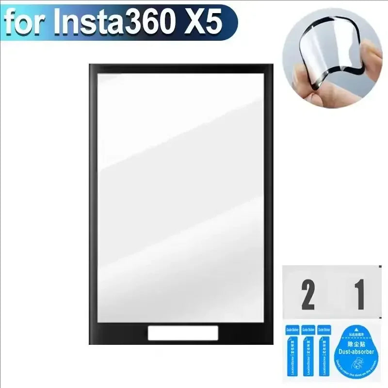 1-5Pcs Screen Protector for Insta360 X5 X4 X3 3D Curved Anti Scratch Shatterproof HD Clear Protective Film Covers
