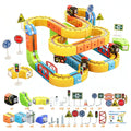 62/105/167PCS Magic Track Cube ChildrenS Educational High-Speed Rail Train Toy Boys And Girls Intellectual Diy Building Blocks