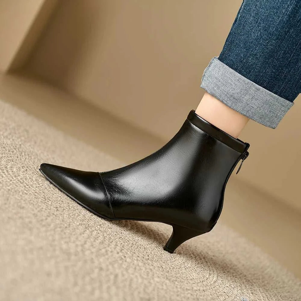 Pointed Toe Women Ankle Boots Ladies Slim Short Shoes Low Heels Party Dress Kitten Heel Booties Winter Autumn Zapatos Mujer The jack market .AU The jack market .AU Step Up Your Style: Trendy Shoes for Every Occasion! $ 100 14:771;200000124:100010487