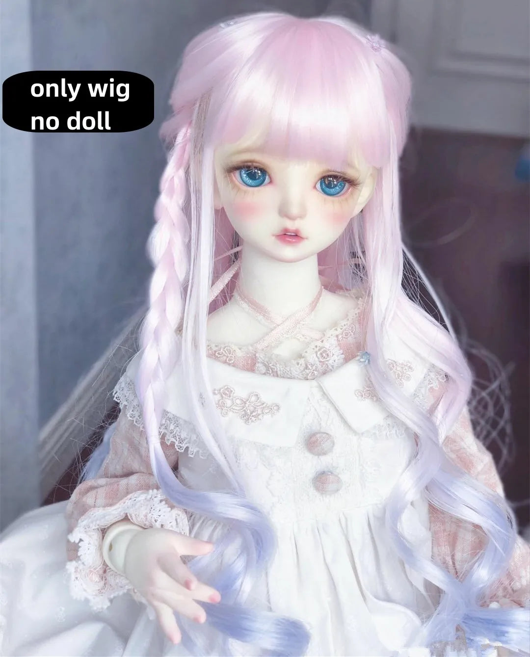 30cm Doll Wig 1/6 BJD Wig Curly Soft Doll Wig Dolls Hair Suitable for1/6 BJD Doll Wig Toy Accessories Dress Up DIY Toys Children