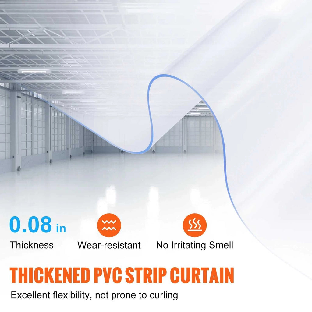 SucceBuy 50/100/150ft PVC Strip Curtain 8"/12" Clear Smooth Plastic Door Strips Curtain Bulk Roll for Warehouses Factories The jack market .AU The jack market .AU Home $ 174 14:201504127#164 ft x 8 in;200007763:201336106