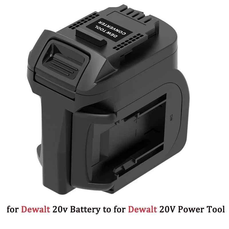 Portable Dual Battery 2-in-1 Battery Adapter Converter for Dewalt 18V 20V Li-ion Batteries for Dewalt 20V Cordless Power Tools