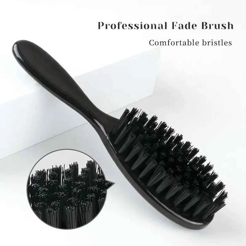1PC Black Professional Fade Brush Barber Neck Sweeping Brush Comb Haircut Accessories Facial Cleaning Tools For Men Brushes Comb