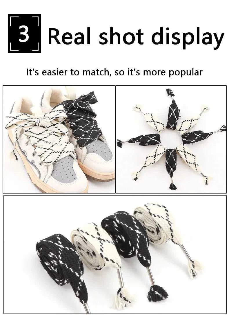 New Flat Shoelaces 2.5CM Wide Metal Head Shoelace Black Beige Sneakers Laces Shoes Accessories 120CM/140CM 1Pair Strings The jack market .AU The jack market .AU Step Up Your Style: Trendy Shoes for Every Occasion! $ 47 14:193#Black;380:200006543
