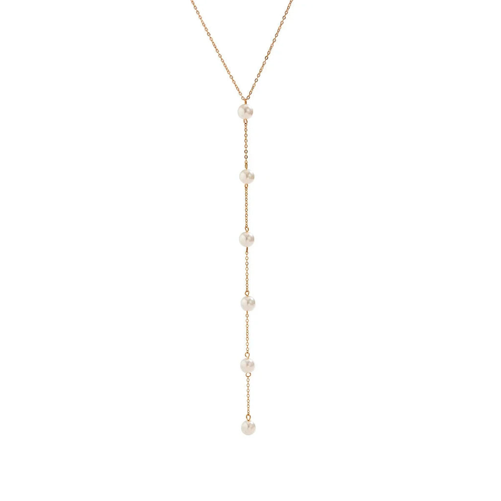 IngeSight.Z Simple Long Imitation Pearls Back Necklace For Women Sexy Tassel Harness Bikini Chest Chain Body Jewelry Mujer The jack market .AU The jack market .AU Jewellery & Chains $ 48 200001034:203027829#JS05178