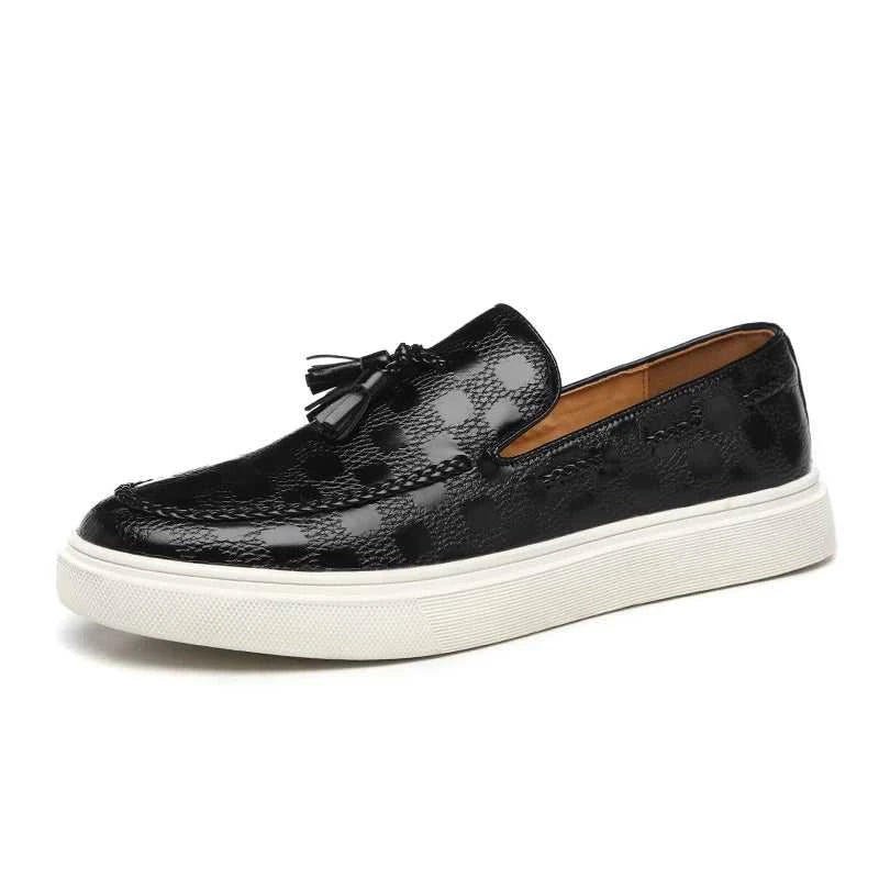 Fashion Men's Casual Shoes Embossed Leather Men Classic Retro British Style Tassels Loafers Mens Slip-on Outdoor Driving Flats The jack market .AU The jack market .AU Step Up Your Style: Trendy Shoes for Every Occasion! $ 101 14:193#S11 Black;200000124:200000364#39 (US 6.5);200007763:201336100