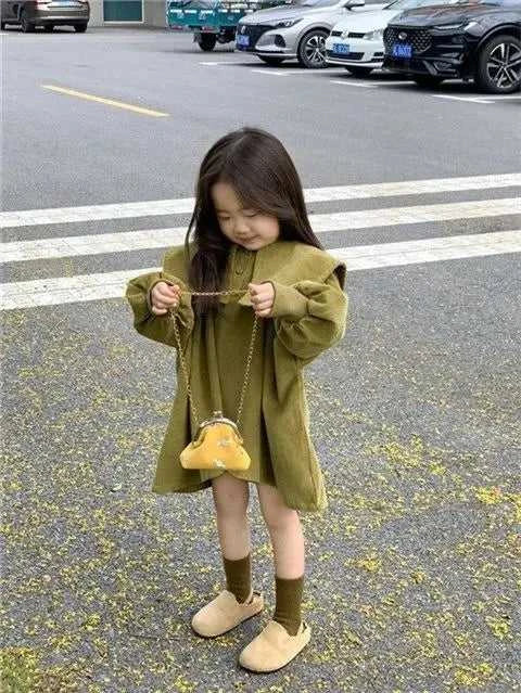 Baby Girls Skirt 2023 New Spring and Autumn Girls Skirt Korean Style Dark Green Solid Color Fashionable Dress The jack market .AU The jack market .AU Mum & Kids: Essential Products for Every Family $ 47 14:175#green;200000463:200004187#2T-90CM