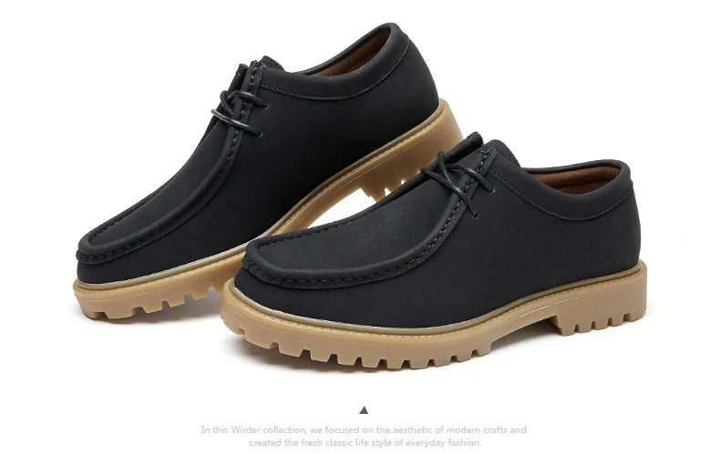 New 2025 Spring Autumn Outdoor Men's Walking Shoes Men Durable Sole Casual Loafers Male Fashion Cow Leather Footwear