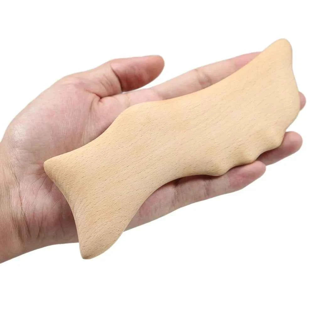 Wooden Whale Gua Sha Massage Tool - Beech Wood for Enhanced Body Circulation & Relaxation