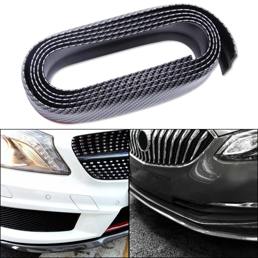 2.5m Car Bumper Protector Rubber Auto Car Front Bumper Guards Lip Mouldings Splitter Chin Body Auto Bumper Strip
