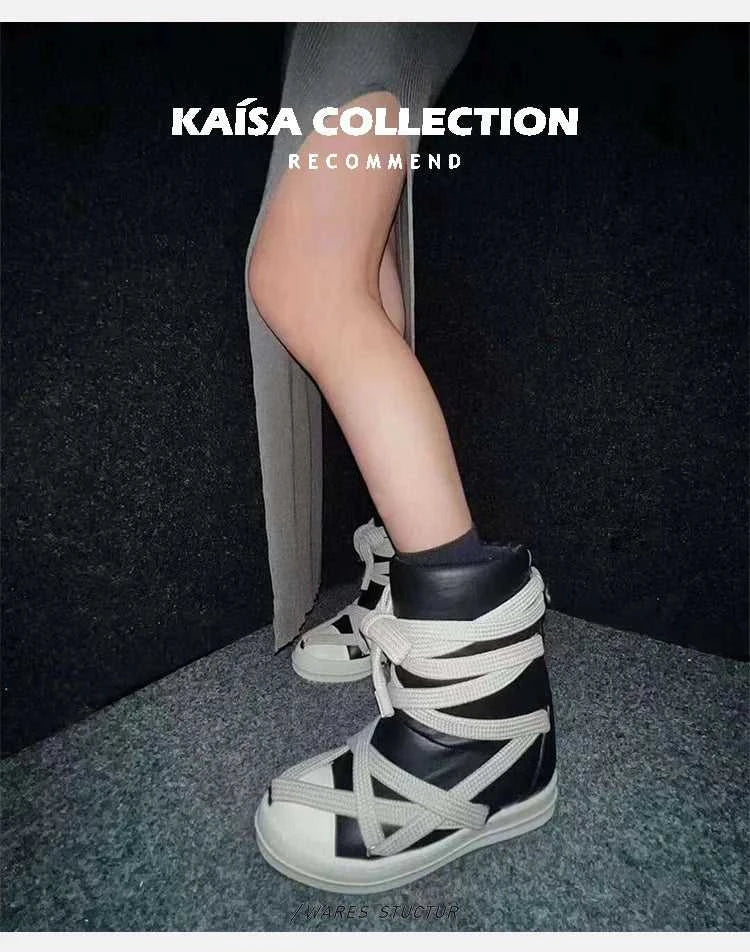 2023 High Top Sneakers Platform Corss Tied Men's casual boot Shoes Women Sneakers Designed Causal Flats Ankle Botas Size 44 The jack market .AU The jack market .AU Step Up Your Style: Trendy Shoes for Every Occasion! $ 100 14:771#1;200000124:200000333