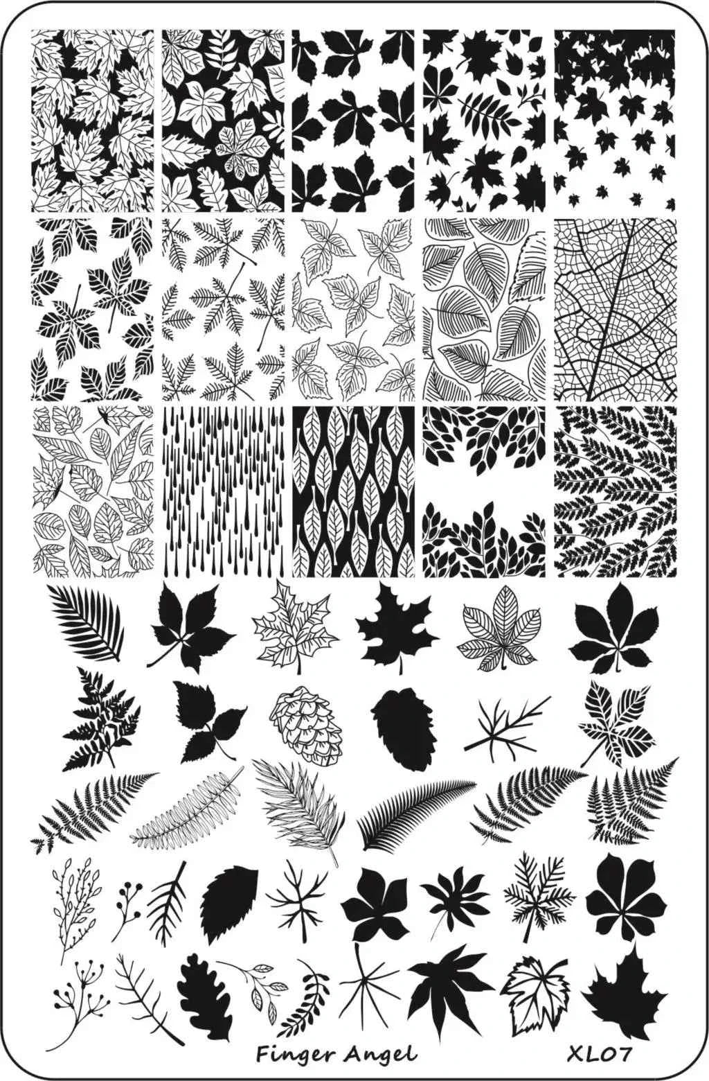 Maple Leaf Nail Stamping Plates - Stunning Autumn & Winter Leaf Designs for Unique Manicures