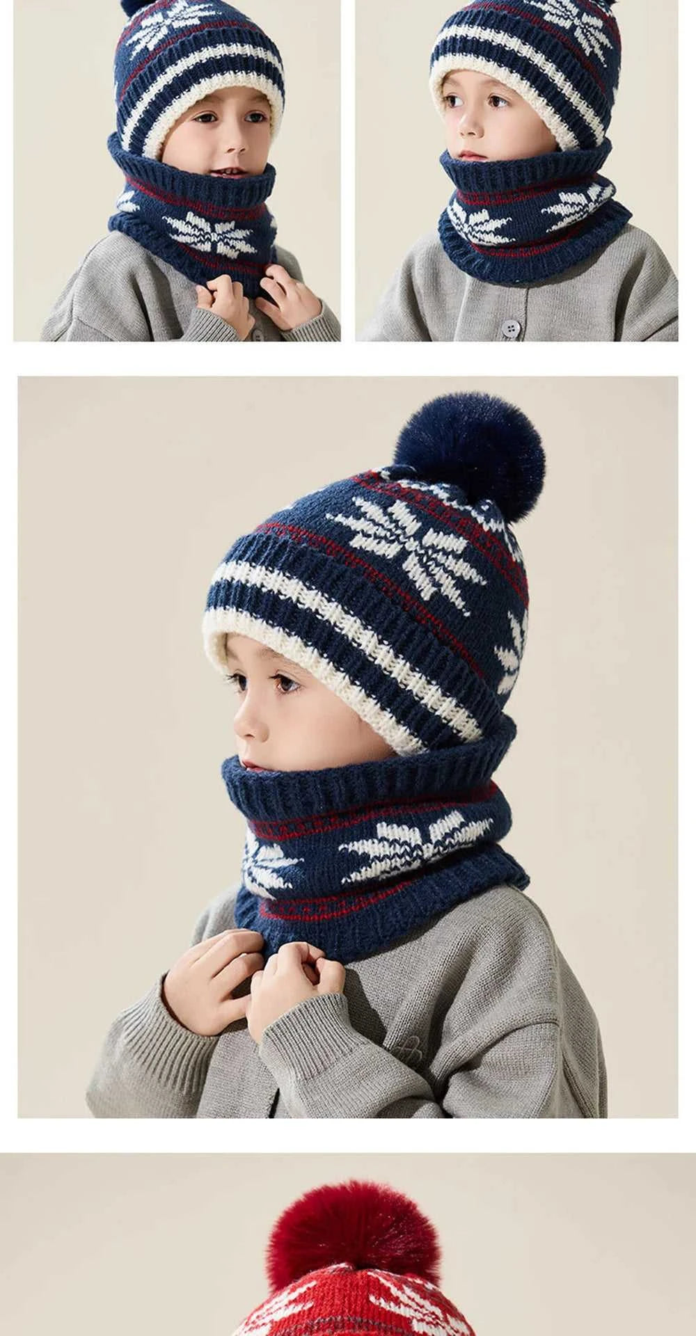 Children's Hats Autumn Winter Knit Hats Boys Girls Thick Scarves Hats Set Soft Comfortable Woolen Beanies Cap Wholesale The jack market .AU The jack market .AU Mum & Kids: Essential Products for Every Family $ 28 14:29#Black;5:200001058