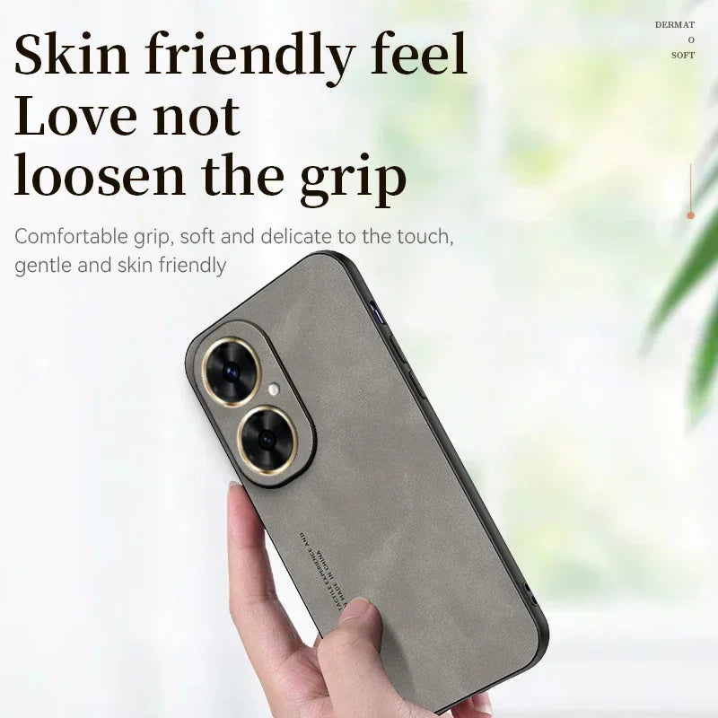 Huawei Leather Case - Soft Matte, Anti-Fingerprint, Shockproof Protection for Nova 12, 11i, 11 Pro, 10 SE, 9, 8i