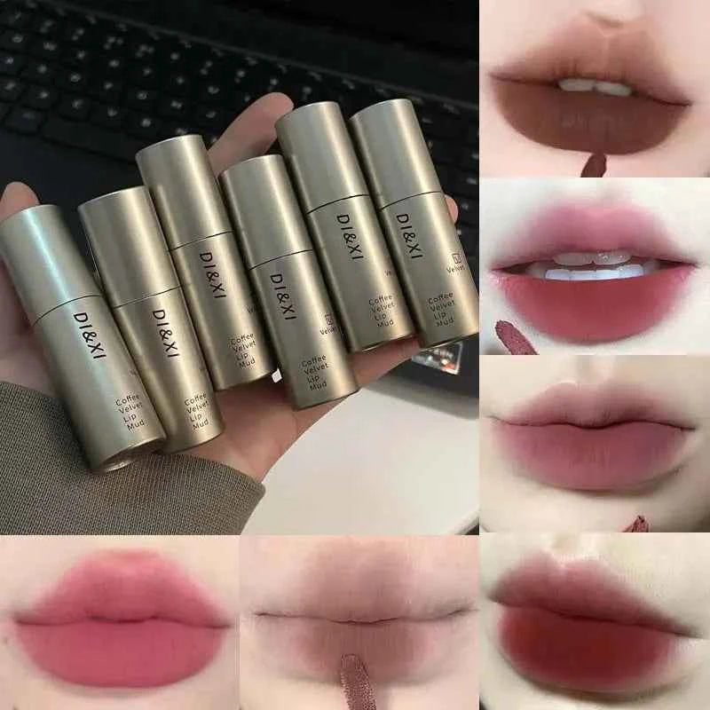 Dark Brown Velvet Matte Lip Gloss - Waterproof Liquid Lipstick for Confident Nude Coffee Brown Lips