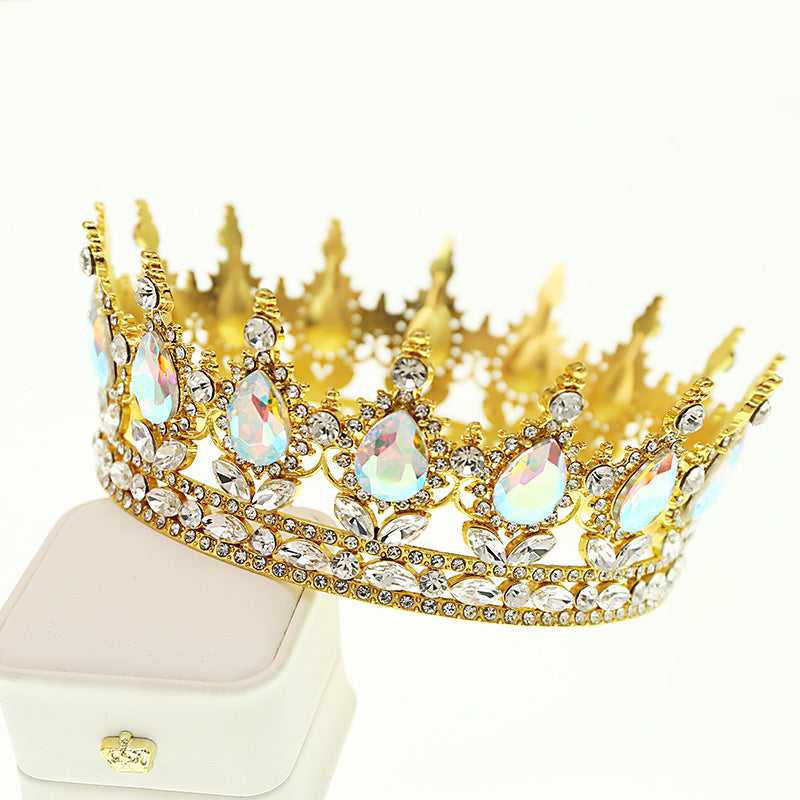 Wholesale Gold Crystal Headdress Prom Pageant Full Round Circle King Crowns For Cake Decoration The jack market .AU The jack market .AU Jewellery & Chains $ 65 200001033:200025551#C21;351:200001569