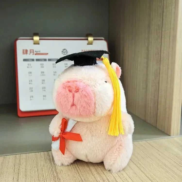 Graduation Capybara Plush Toy Doctor Hat Graduate Owl Doll Cute Stuffed Animal Plushie Kawaii Pendant Soft Cartoon Keychain Gift The jack market .AU The jack market .AU Little Wonders $ 50 14:175#12cm Pink Pendant