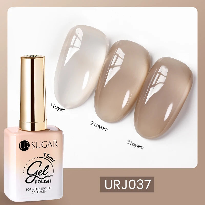 UR SUGAR 15ml  Autumn Winter Red Cat Magnetic Gel Nail Polish White Dopamine Nail Sparkling Glitter Soak Off UV LED for Manicure