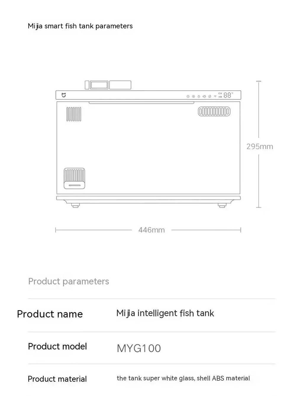 NEW MIJIA Smart Fish Tank MYG100 Work With Mijia APP Mobile Controlled Remote Feeding Smart Lighting System Light Aquarium20L The jack market .AU The jack market .AU Home $ 131 14:366#Add UK Adapter