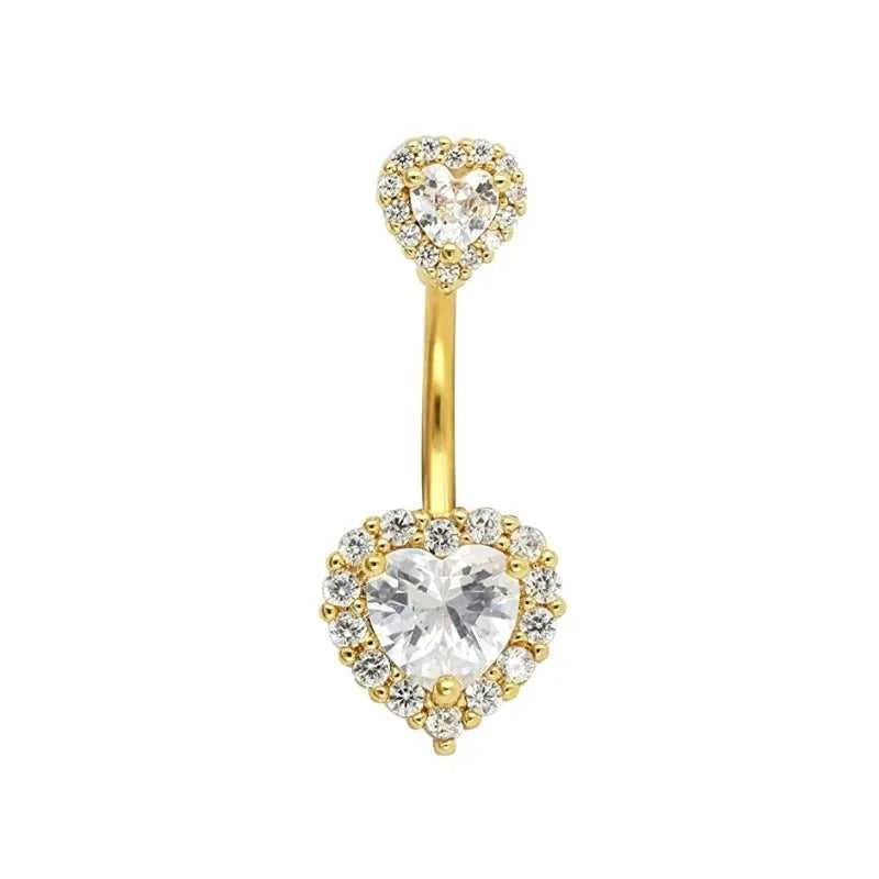 1Pc Gold Color Stainless Steel Belly Ring, Flower Heart Shaped CZ Crystal Navel Belly Button Rings Butterfly Navel Piercings 14G The jack market .AU The jack market .AU Jewellery & Chains $ 47 200001033:200003759#S7-1pc-golden