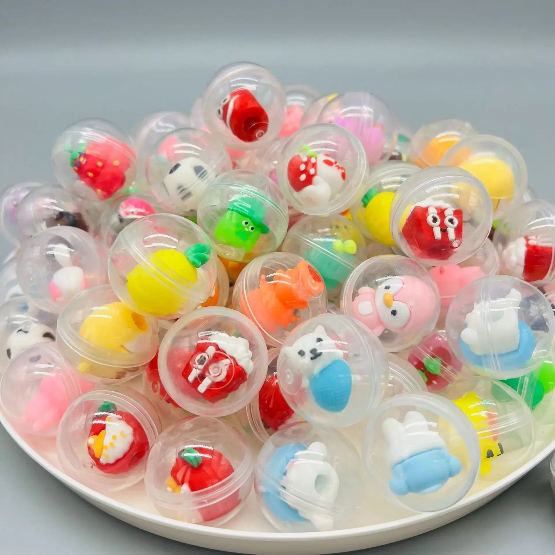 Transparent Twisted Egg for Mini Claw Machine Toys Accessories Cute Animal Plush Dolls Doll Kids Arcade Crane Machine Gift 32mm