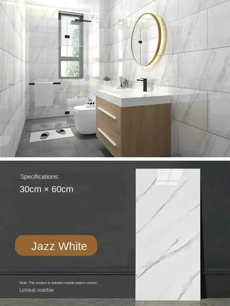 Imitation ceramic tile wall sticker wallpaper self-adhesive bathroom marble sticker self-adhesive background wall wallpaper The jack market .AU The jack market .AU Home $ 113 14:365458#White brick pattern;5:871#30X60CM 20PCS