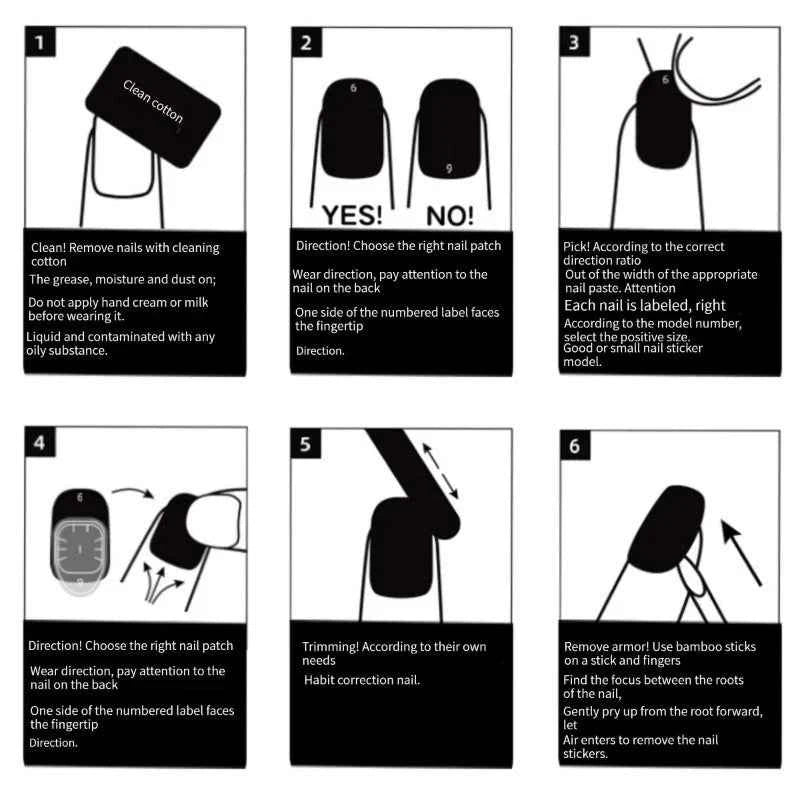Handmade Goth Nails Press On Reusable Black Fake Nails Designed Full Cover Artificial Manicuree Wearable Orange Nail Store