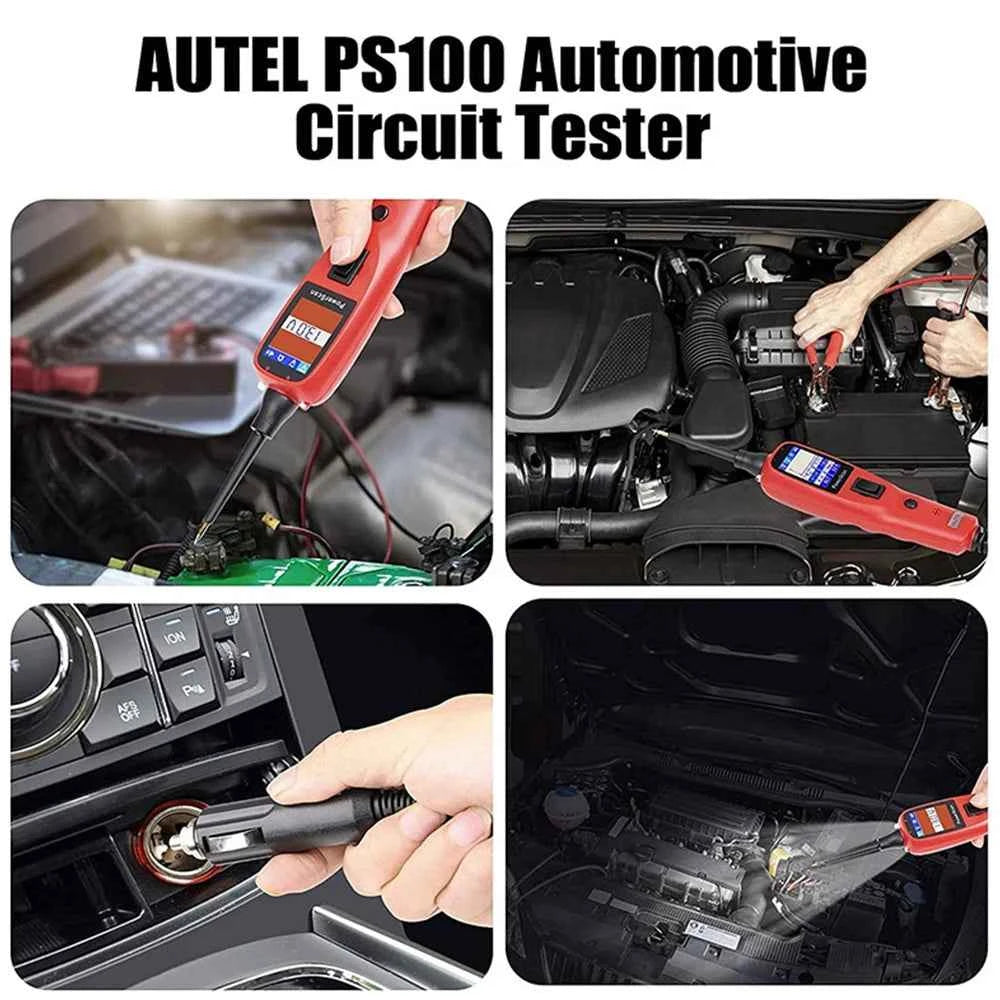 Autel PowerScan PS100 Automotive Circuit Tester, Universal 12V 24V Automotive Power Circuit Probe Kit with 20ft Extension Cable