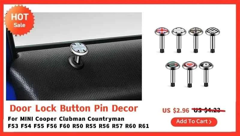 2Pcs Car Sticker For MINI COOPER R56 R55 R60 R61 Countryman F55 F56 F60 Crystal Epoxy Interior Accessory Car Door Handle Sticker