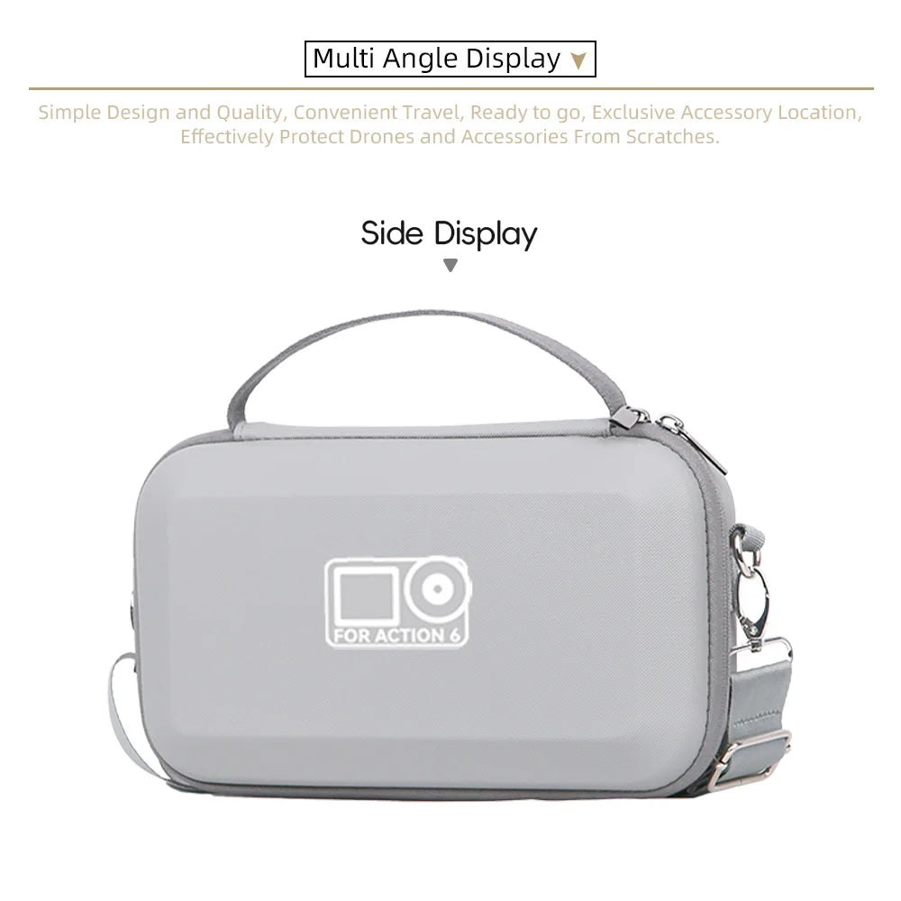 Storage Case For DJI Osmo Action 6 Portable Shoulder Bag Travel Carrying Box For DJI Action 6 Sports Camera Accessories