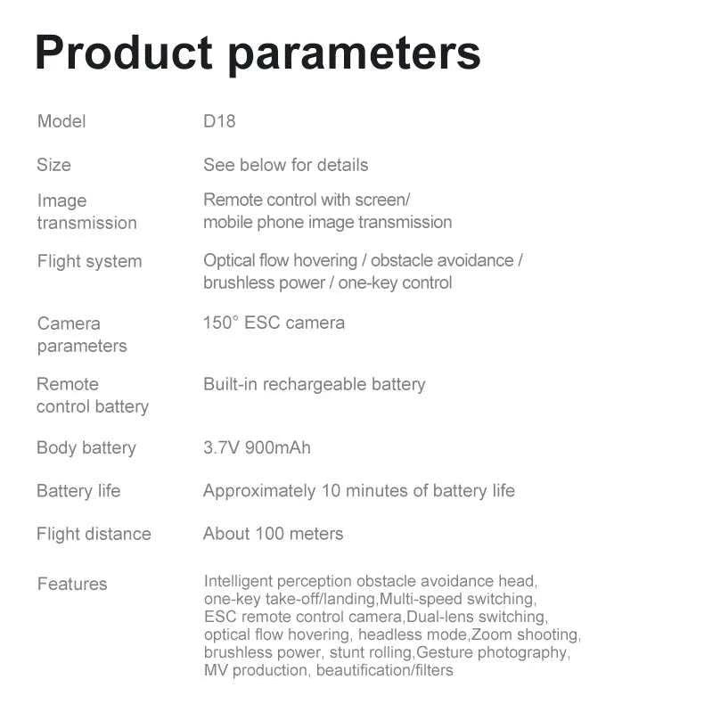 Lenovo D18 Drone 8K Aerial HD Dual Camera Intelligent Obstacle Avoidance Brushless Power GPS Return Screen Remote Control Drone The jack market .AU The jack market .AU Drones $ 105 14:1052#D18-8K HD-Grey