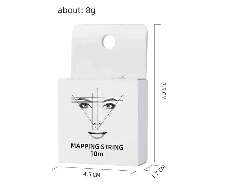 Microblading Mapping String - Liquid-Free Eyebrow Positioning Tool for Perfect Makeup Application