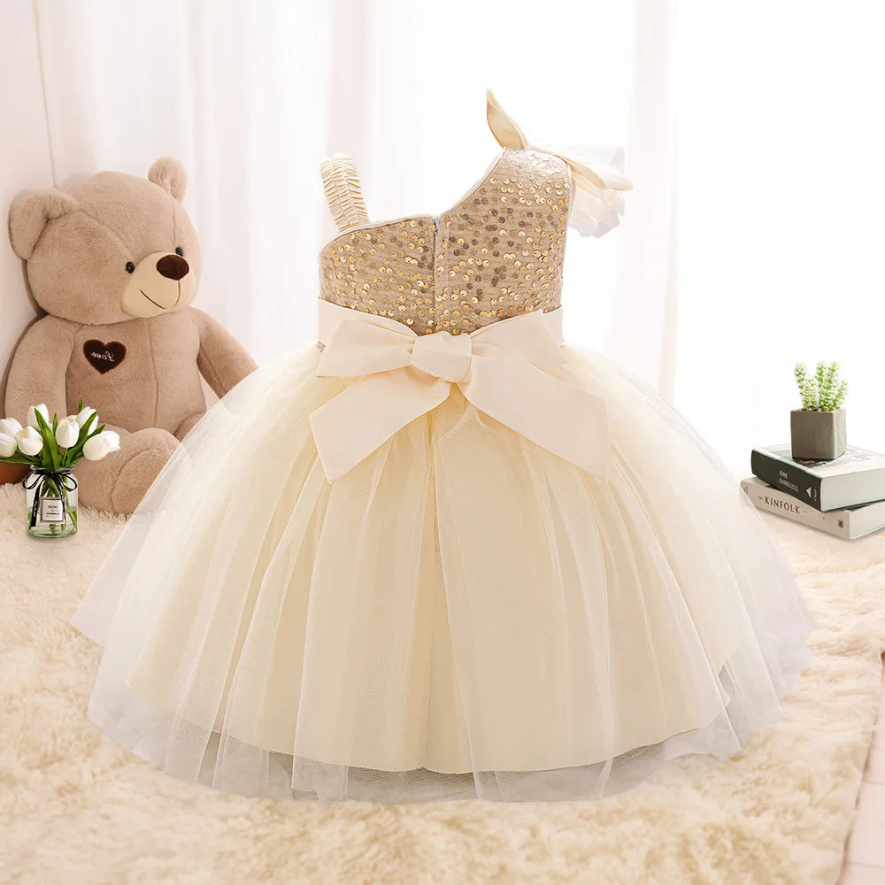 Toddler Tulle Party Baby Girl Dress Fashion 1st Birthday Wedding Prom Dresses Girls Clothes Infant Bow Evening Christmas Costume