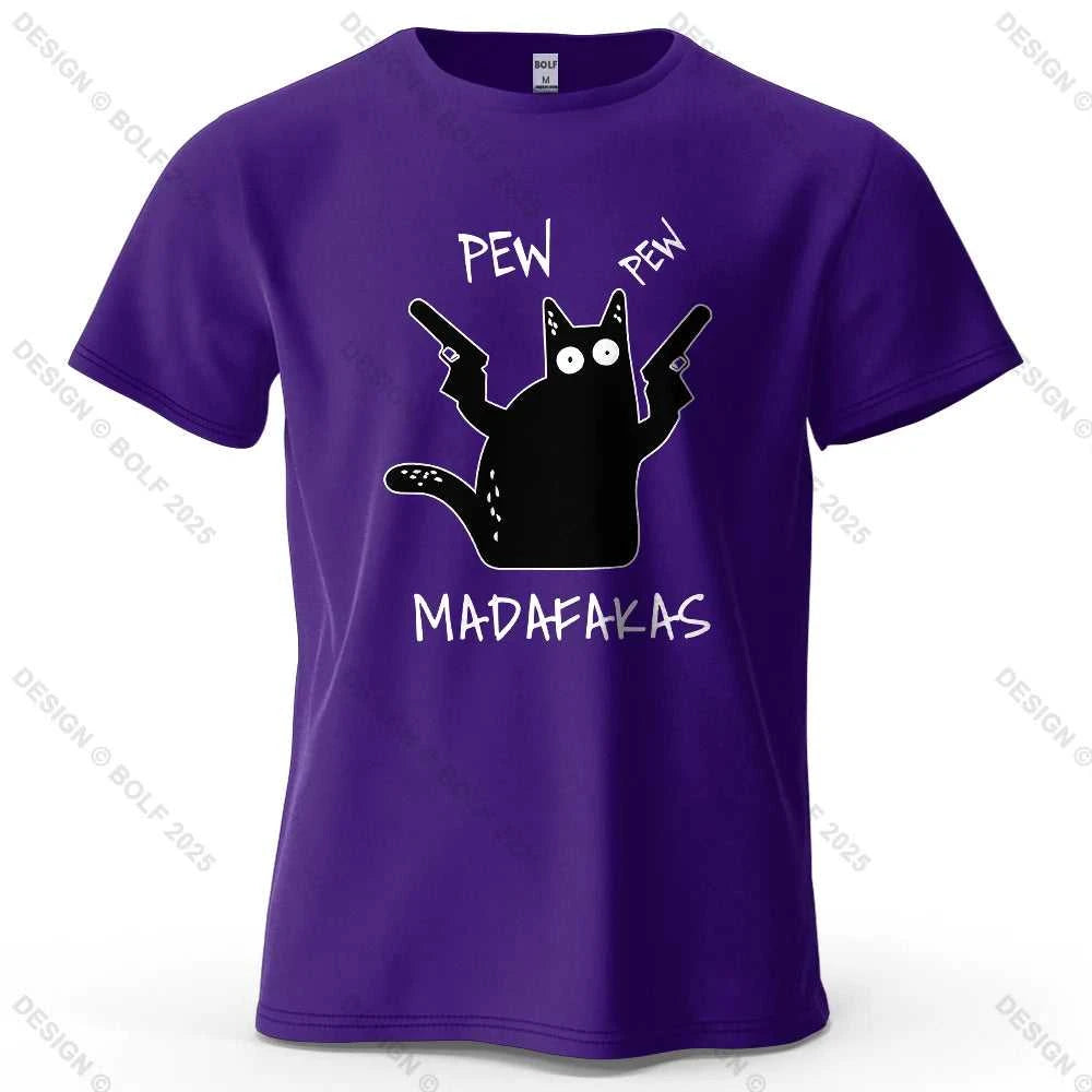 Cool Cat Funky Printed Men's T-Shirt 100% Cotton Oversized Humorous Graphic Tees for Women Tops Tees Casual Streetwear The jack market .AU The jack market .AU Men Fashion $ 31 14:200002984#Wine Red;5:361385