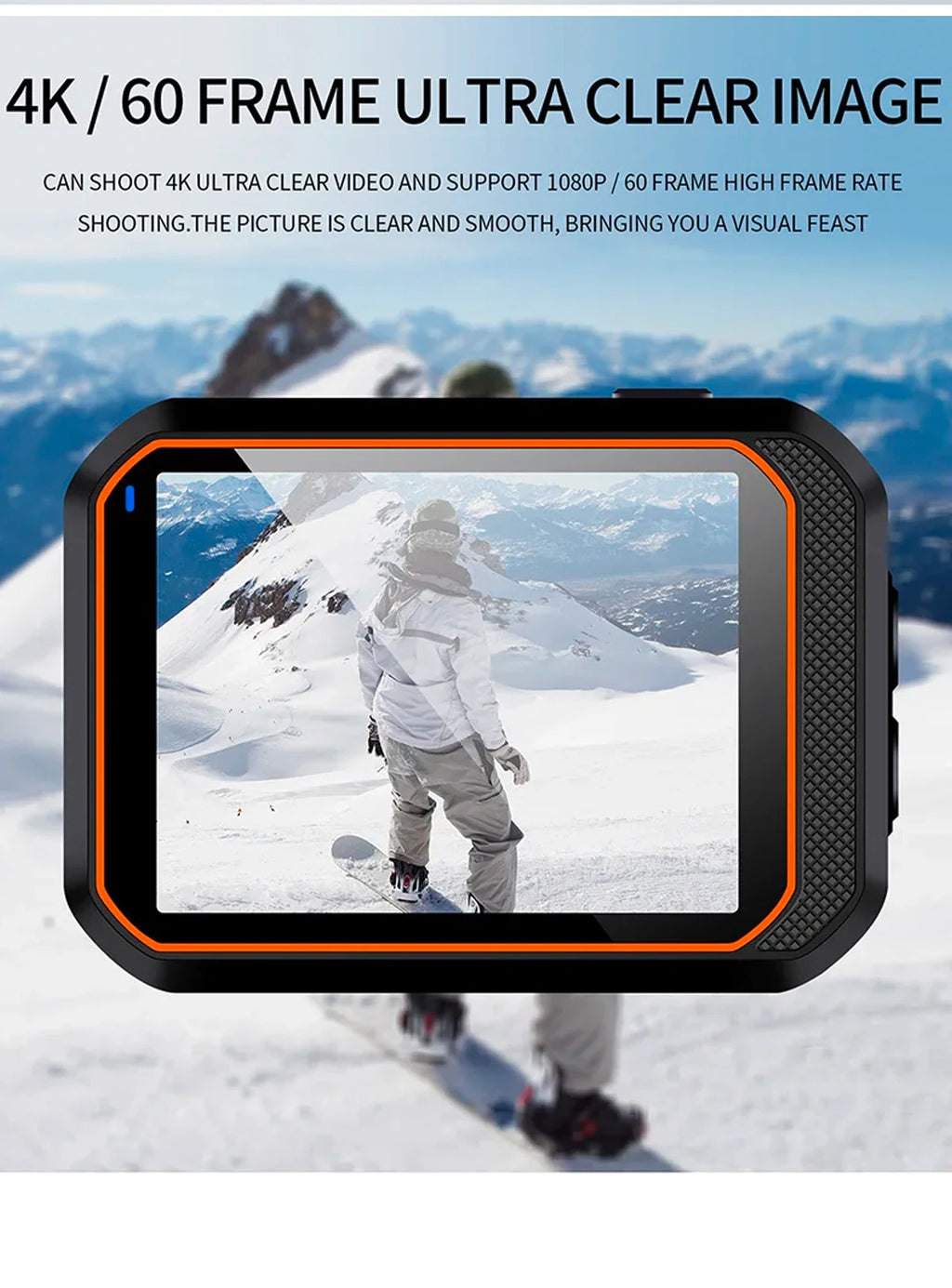 Action Camera 4K60FPS WiFi Anti-shake Action Camera With Remote Control Screen Waterproof Sport Camera drive recorder