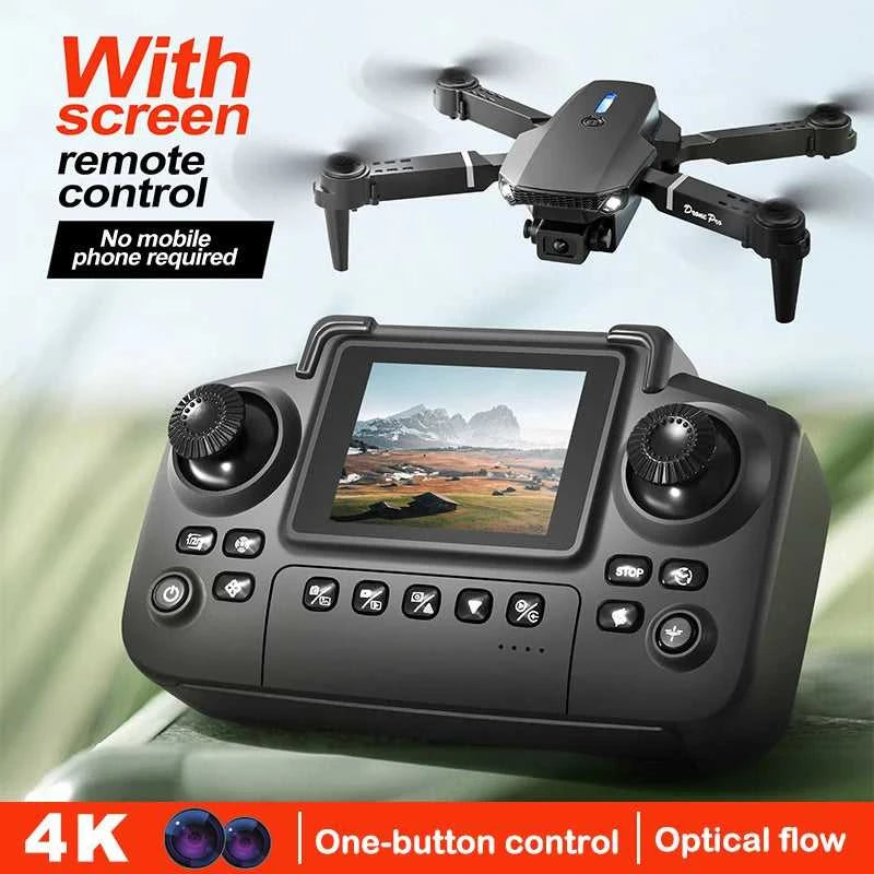 New E88 E99 Drone Remote Control with Screen Dual Camera Optical Flow Localization 2.4G RC Quadcopter One-button Take-off Drones The jack market .AU The jack market .AU Drones $ 84 14:10#E99-grey