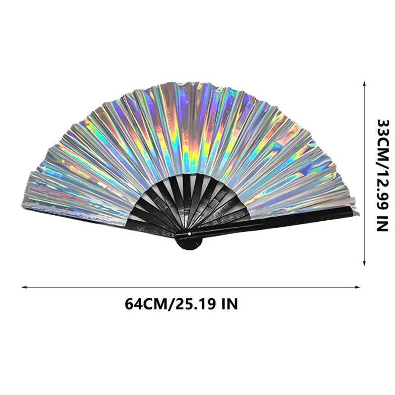 Raves Hand Fan Foldable Craft Holding Lasers Colors Hand Fan Festival Handheld Folding Fan For Dance Decoration Holiday Party The jack market .AU The jack market .AU Home $ 29 14:200000195#silver;200467261:203031825#64x33cm
