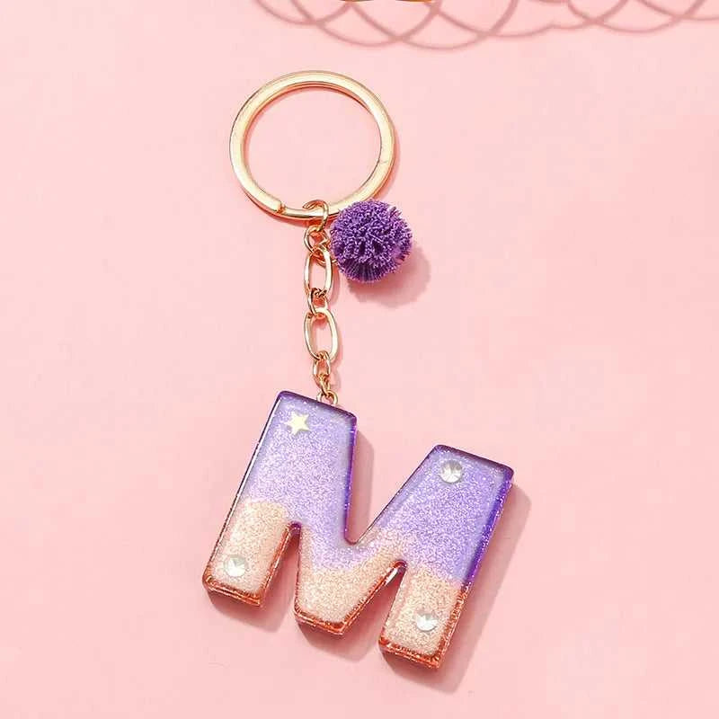BAOPON Pink Purple Pompom Letter Keychain English Alphabet Keyring For Women Men Jewelry Accessories Wholesale Special Offer The jack market .AU The jack market .AU Jewellery & Chains $ 46 14:193#102