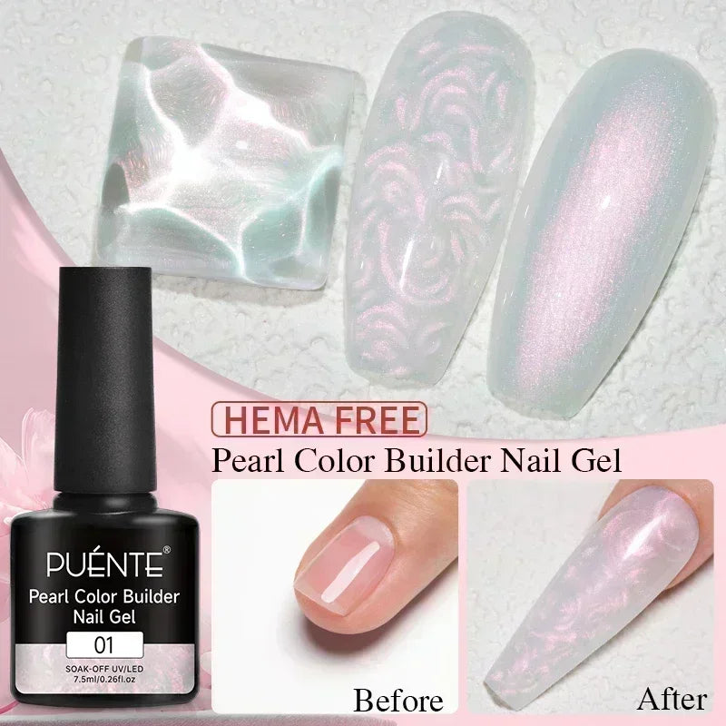 PUENTE Cat Eye Magnetic Gel Nail Polish - Vibrant Starry Galaxy Effect, Soak Off UV, 7.5ML