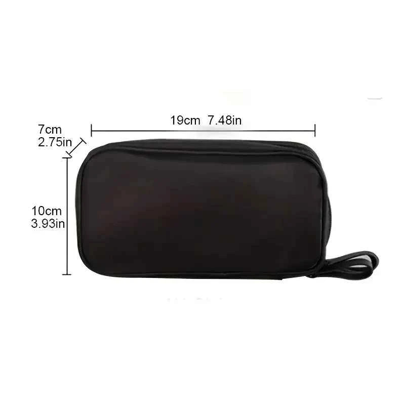 Large Capacity Makeup Brushes Storage Bag Double-Zipper Comestic Tools Organizer Wide-open Vertical Free-Standing Brush Holder