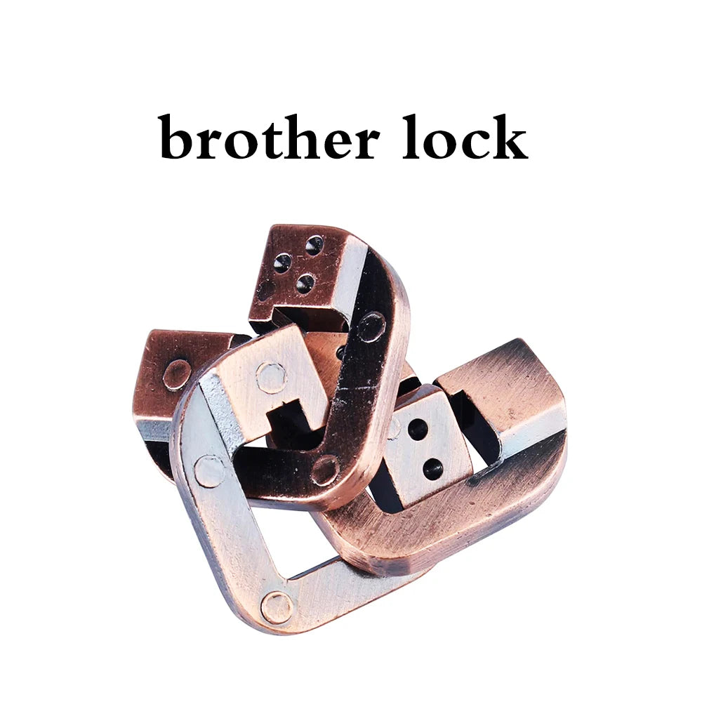 Classic IQ Metal Brain teaser Magic Puzzles Toys Locks Baffling Wire Diecast Kirsite Game Intelligence For Adults Game Test Mind