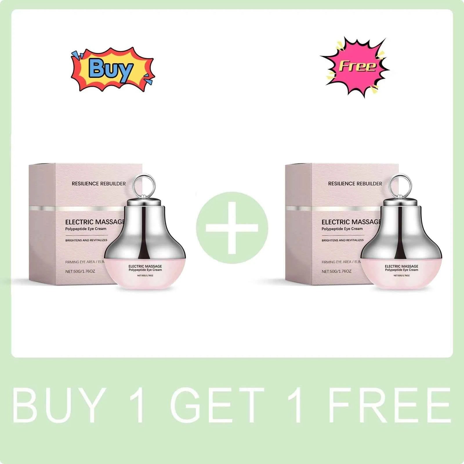 Polypeptide Eye Cream Electric Massage Eye Cream Lightening Dark Circles Puffiness Remove Eye Bags Brighten Eye Skin Care 50g