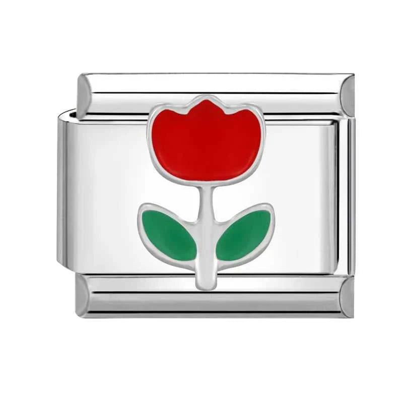 2024 Fashion Pretty Sweet Colour Rose Flower Charm Italian Links Fit 9mm Stainless Steel Bracelet Making DIY Jewelry The jack market .AU The jack market .AU Jewellery & Chains $ 51 200001033:361187#No.6