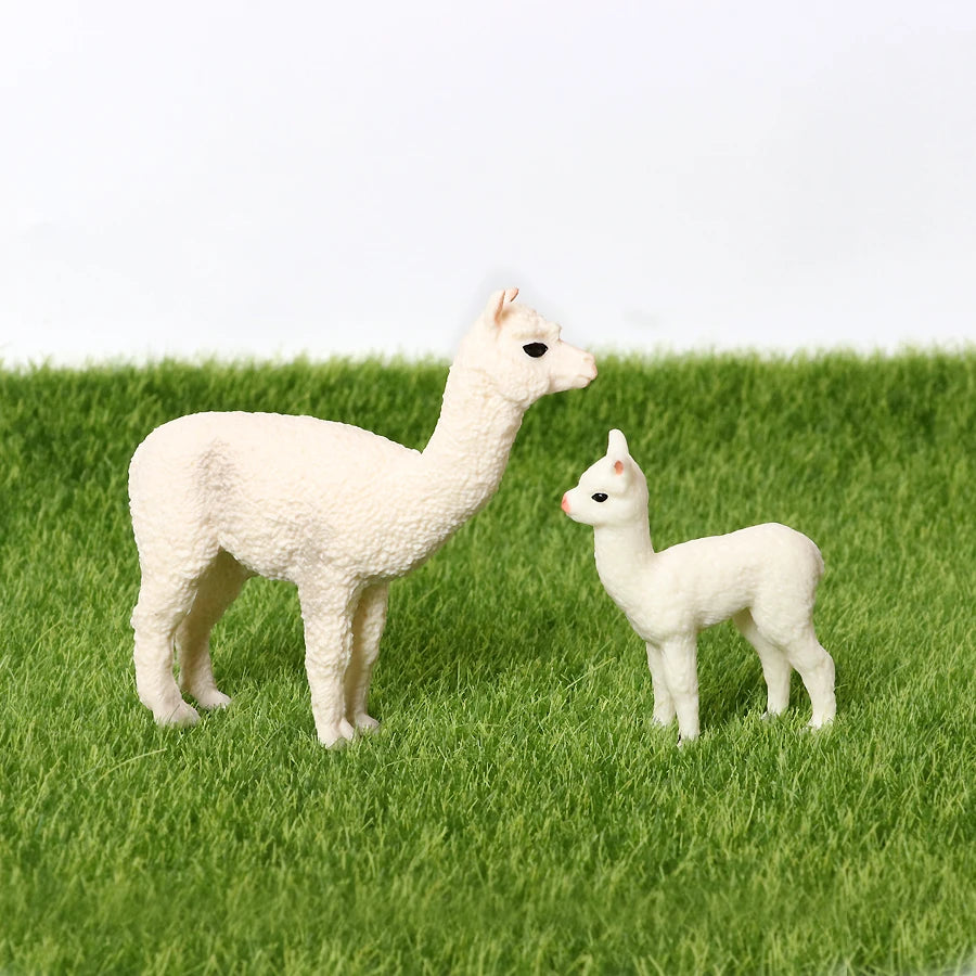 Realistic Farm World Alpaca Animal Model Figures Llama Toy Figurine Zoo Education Collection Home Decor Playset Kids Gifts
