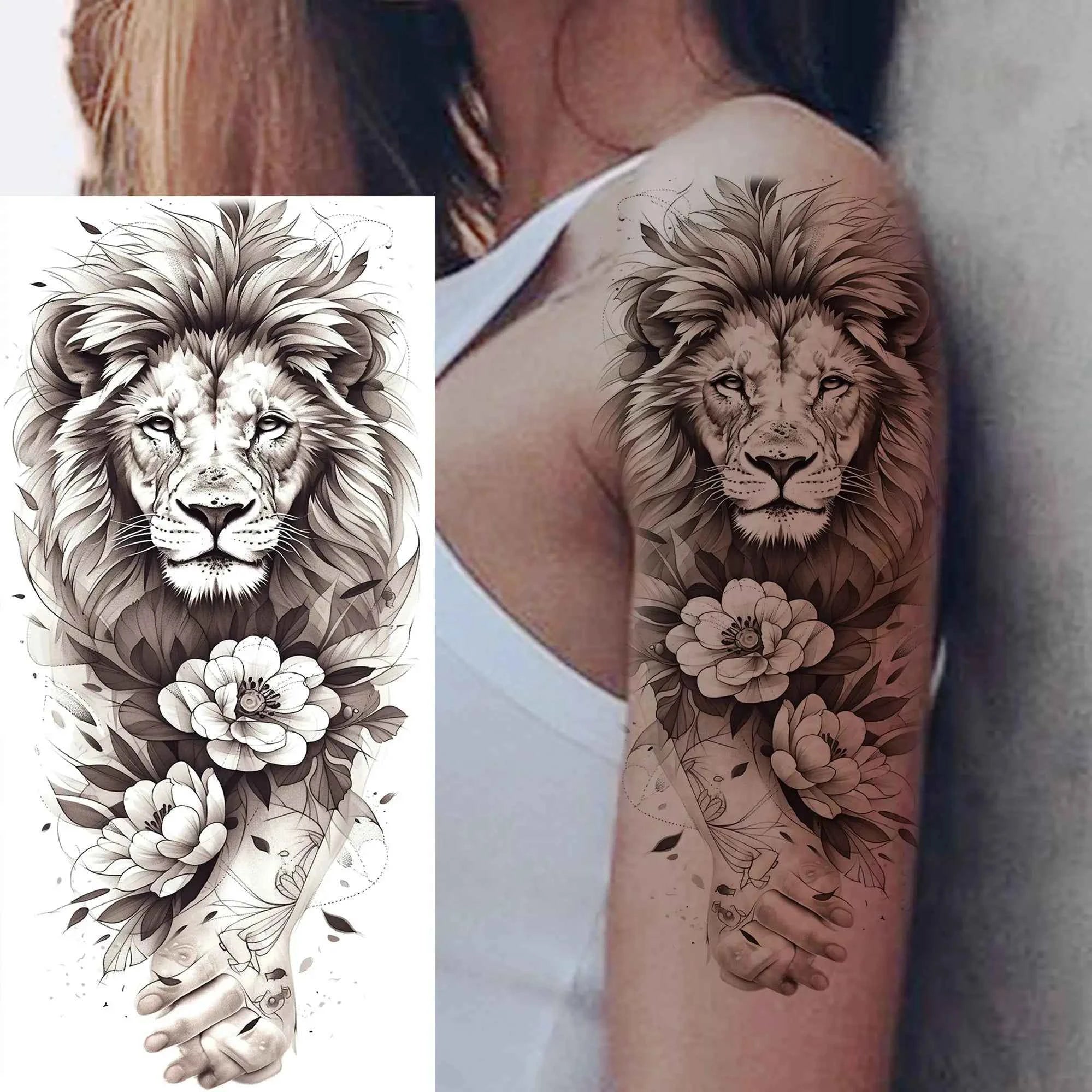 1 Sheet Flying Birds Flowers Book Temporary Tattoos For Women Waterproof Realistic Floral Animals Fake Tattoo Sticker Last Long