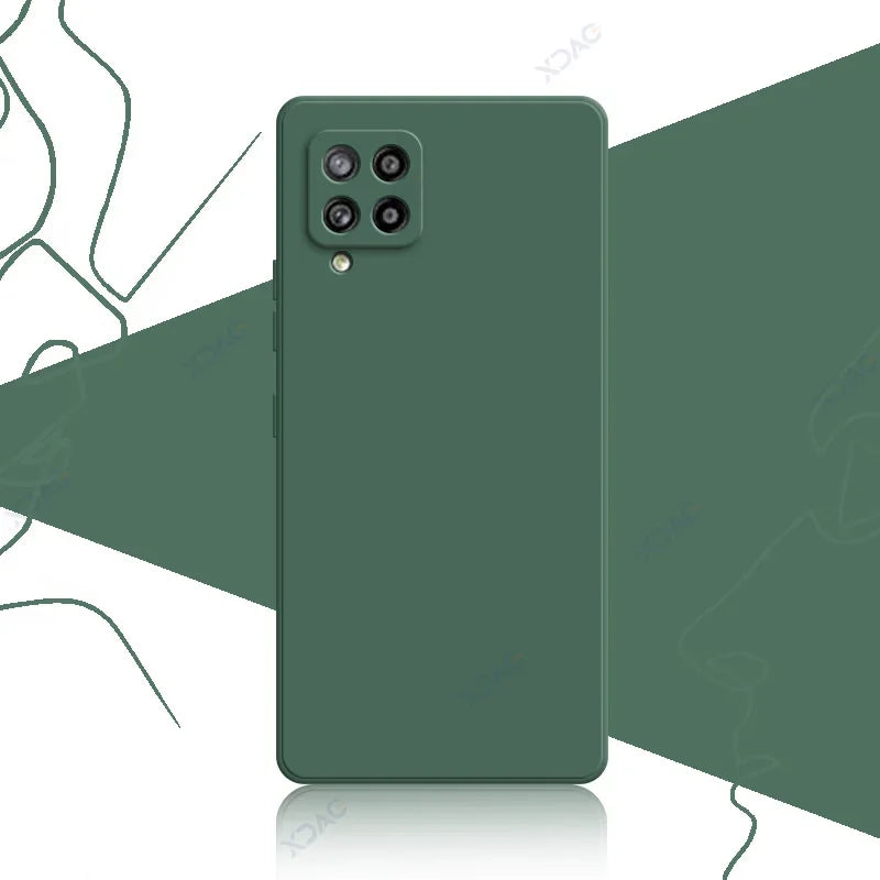 Samsung Luxury Soft Square Liquid Silicone Case - Ultimate Protection for Galaxy A22 4G & A42 5G