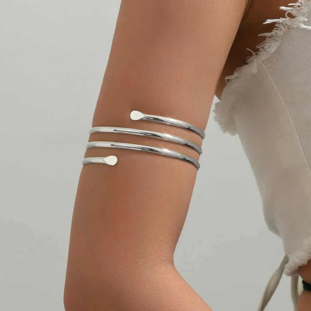 Minimalist Gold Color Spiral Upper Arm Cuff Bracelet for Women Boho Line Geometric Upper Cuff Bracelet Beach Festival Jewelry The jack market .AU The jack market .AU Jewellery & Chains $ 48 200001034:200004862#BR26Y0146